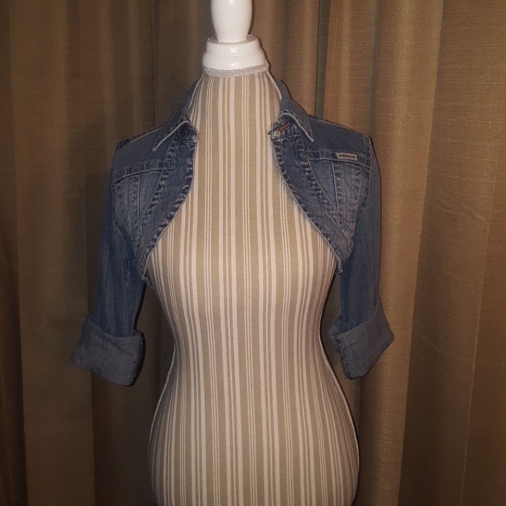 Hydraulic Cropped DenimJean Jacket
